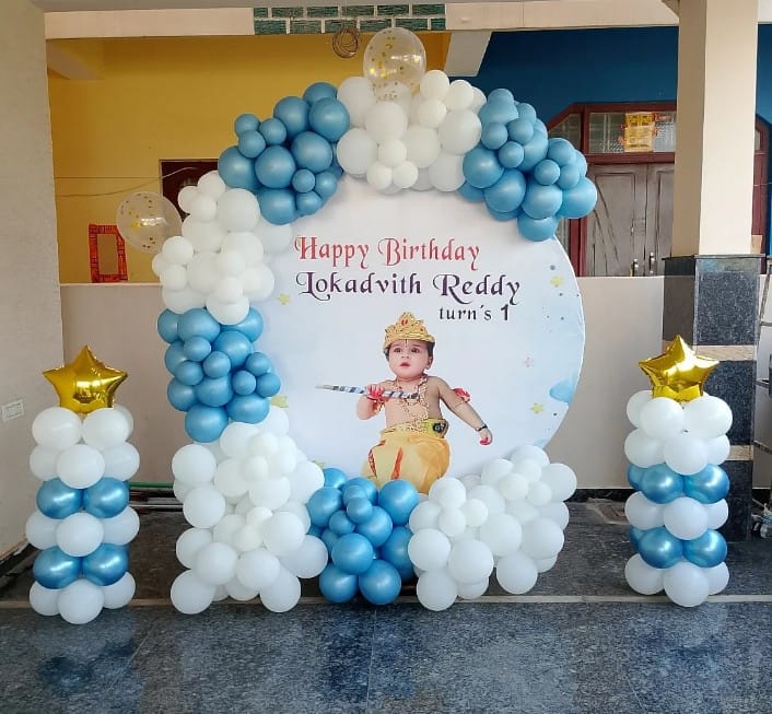 Krishna Theme First Birthday Ring Decoration – birthday decoration by ARVDecor