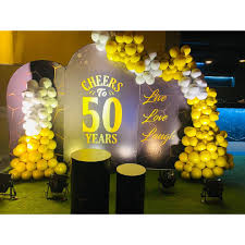 50th Birthday Yellow Panel Decoration