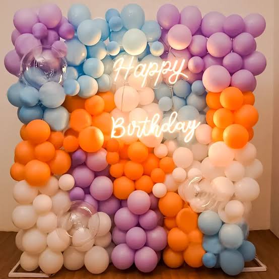 Pastel Block Balloon Wall