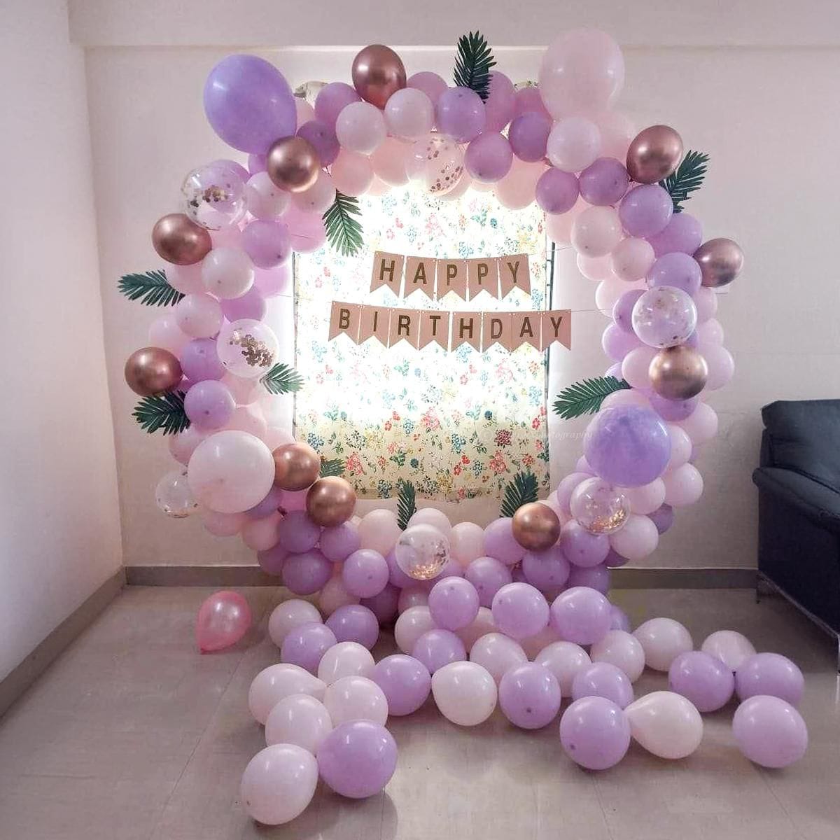 Lavender Ring with Rose Gold Accents