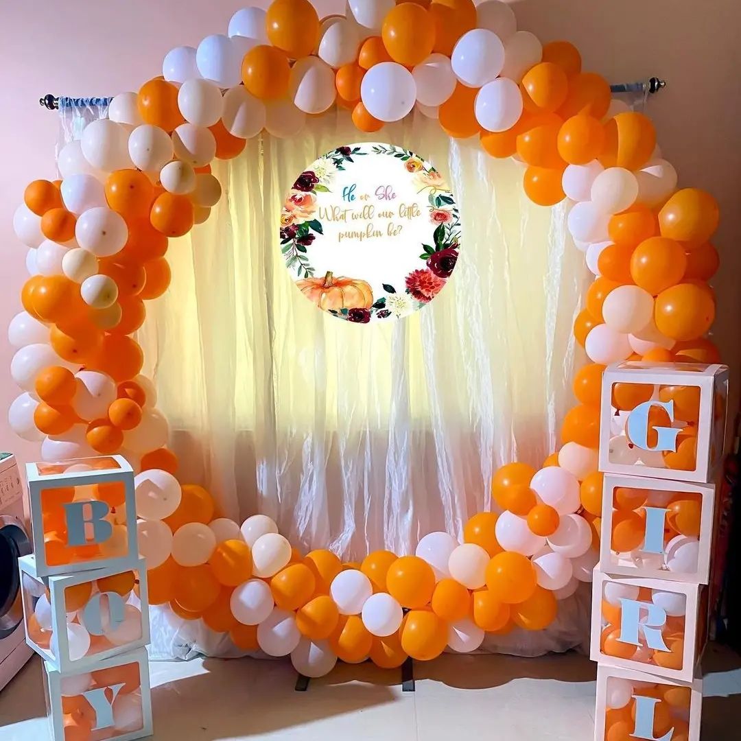 Pumpkin Theme Baby Shower Ring