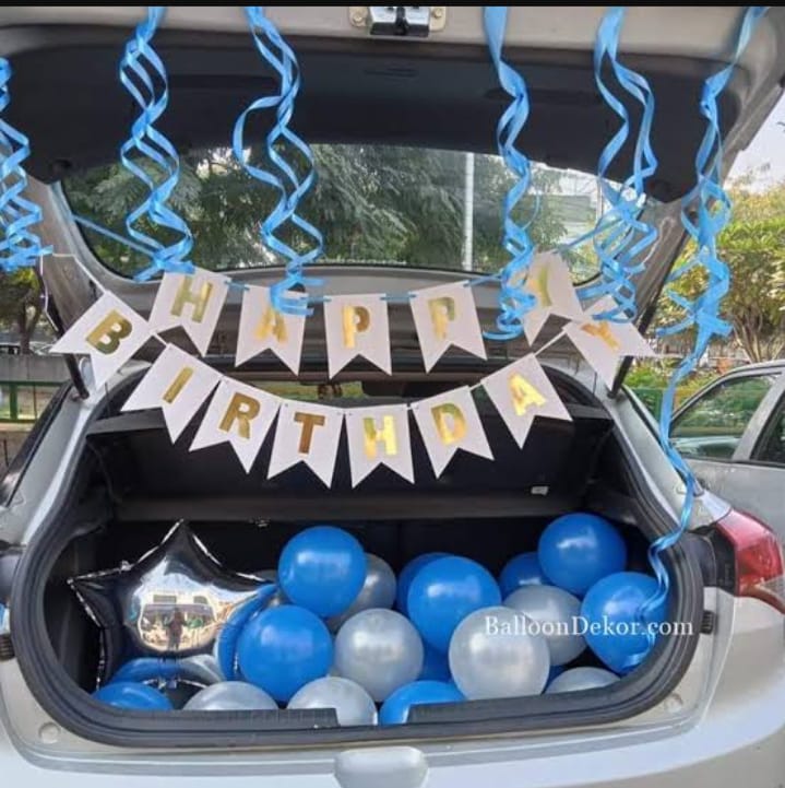 Blue Car Dikki Balloon Surprise