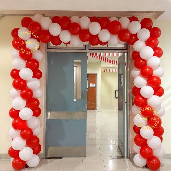 Red & White Door Arch
