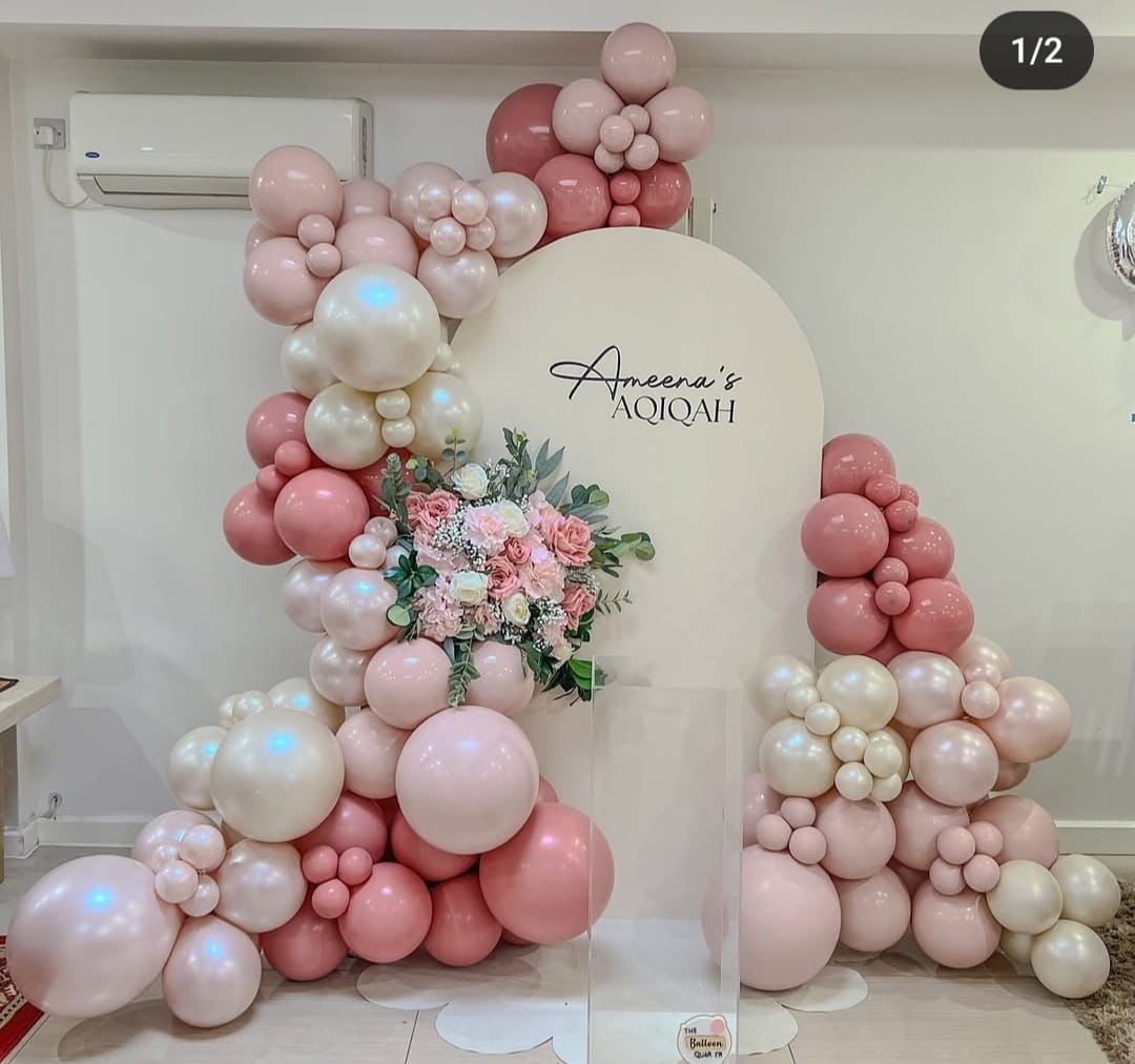 Pastel Aqiqah Baby Welcome Backdrop – welcome baby decoration by ARVDecor