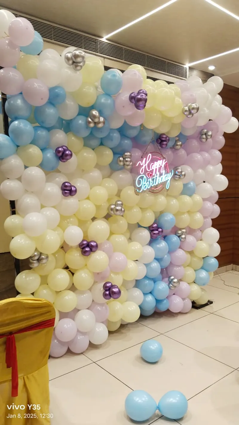 Pastel Balloon Wall Birthday Decoration – birthday decoration by ARVDecor